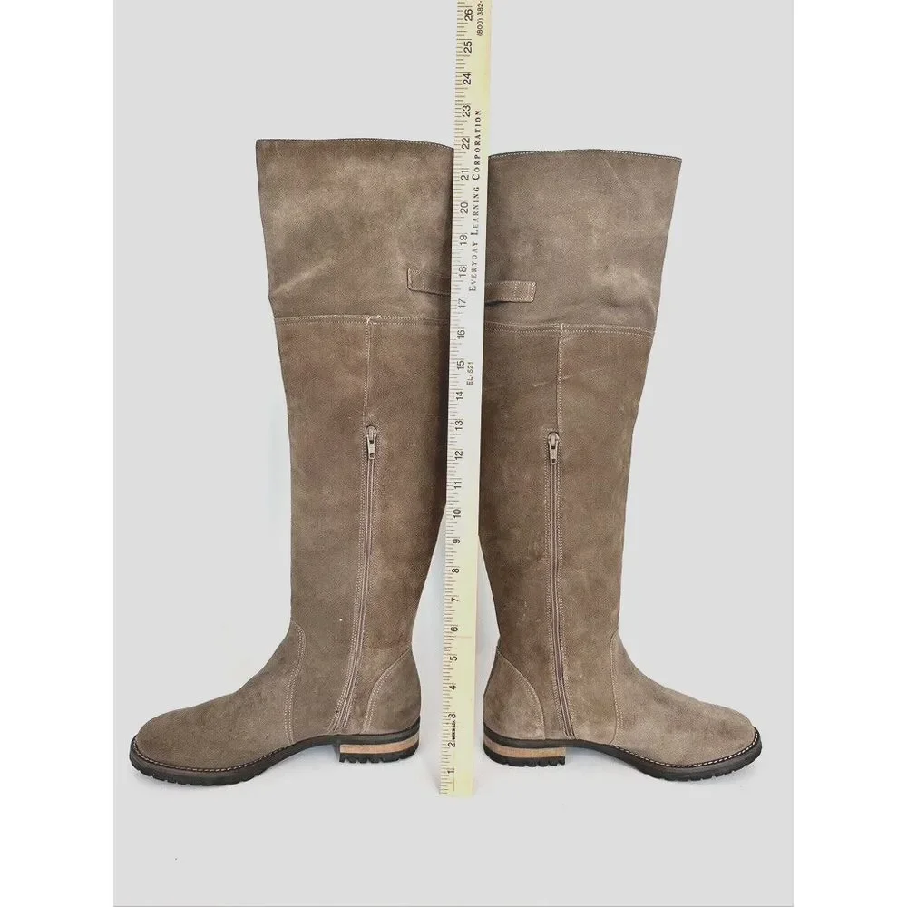 Fabianelli Italian Boots Leather Suede Over Knee Lined‎ Bohemian Sz 7.5
